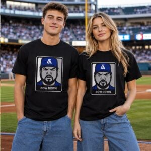 0 2026 Dodgers Ice Cube Bow Down Shirt