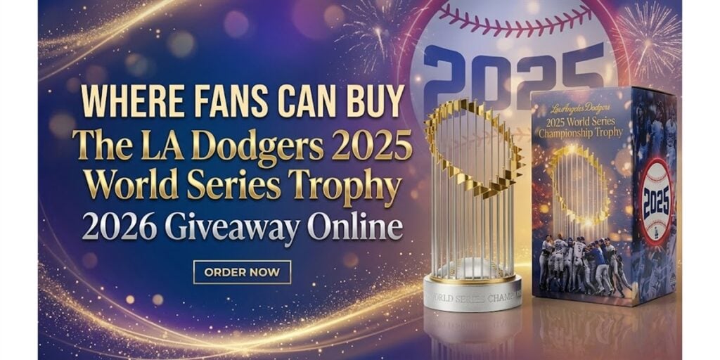 Where Fans Can Buy The LA Dodgers 2025 World Series Trophy 2026 Giveaway Online 1 Where Fans Can Buy The LA Dodgers 2025 World Series Trophy 2026 Giveaway Online