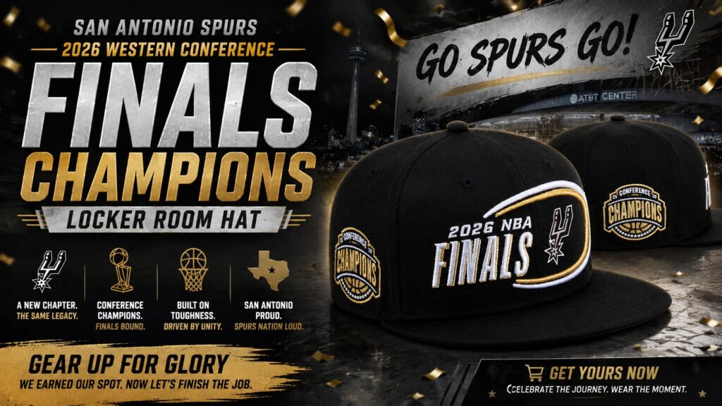 Where to Buy This Spurs Western Conference Finals Champions Locker Room 2026 Hat
