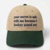 Your Secret Is Safe With Me Because I Lowkey Zoned Out Hat 1