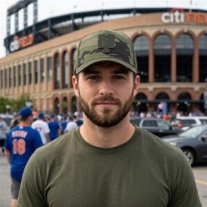 2026 NY Mets Camo Trucker Hat Giveaway 0