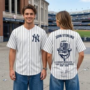 New York Yankees In Memories Of John Sterling 1938 2026 Jersey 0