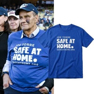 2026 LA Dodgers Joe Torre Safe At Home Shirt 0