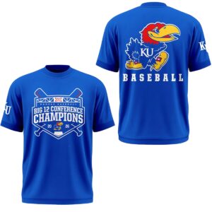2026 Kansas Jayhawks Baseball Big 12 Champions Shirt 1