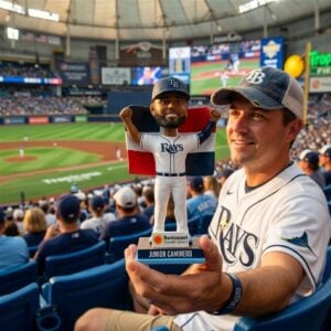2026 Rays Junior Caminero Dominican Heritage Bobblehead Giveaway 0