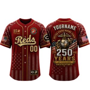 2026 Reds x USMC Celebrates 250 Years USA Anniversary Jersey 1