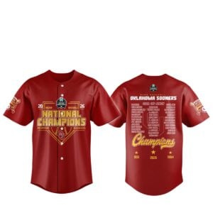 2026 Oklahoma Sooners Baseball National Champions Finals Jersey 1
