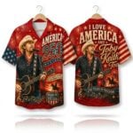 2026 I Love America And Toby Keith Too 250 Years Of Freedom Hawaiian Shirt