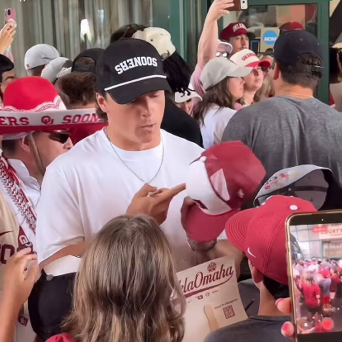2026 John Mateer Sooners Upside Down Hat 4 2026 John Mateer Sooners Upside Down Hat 4