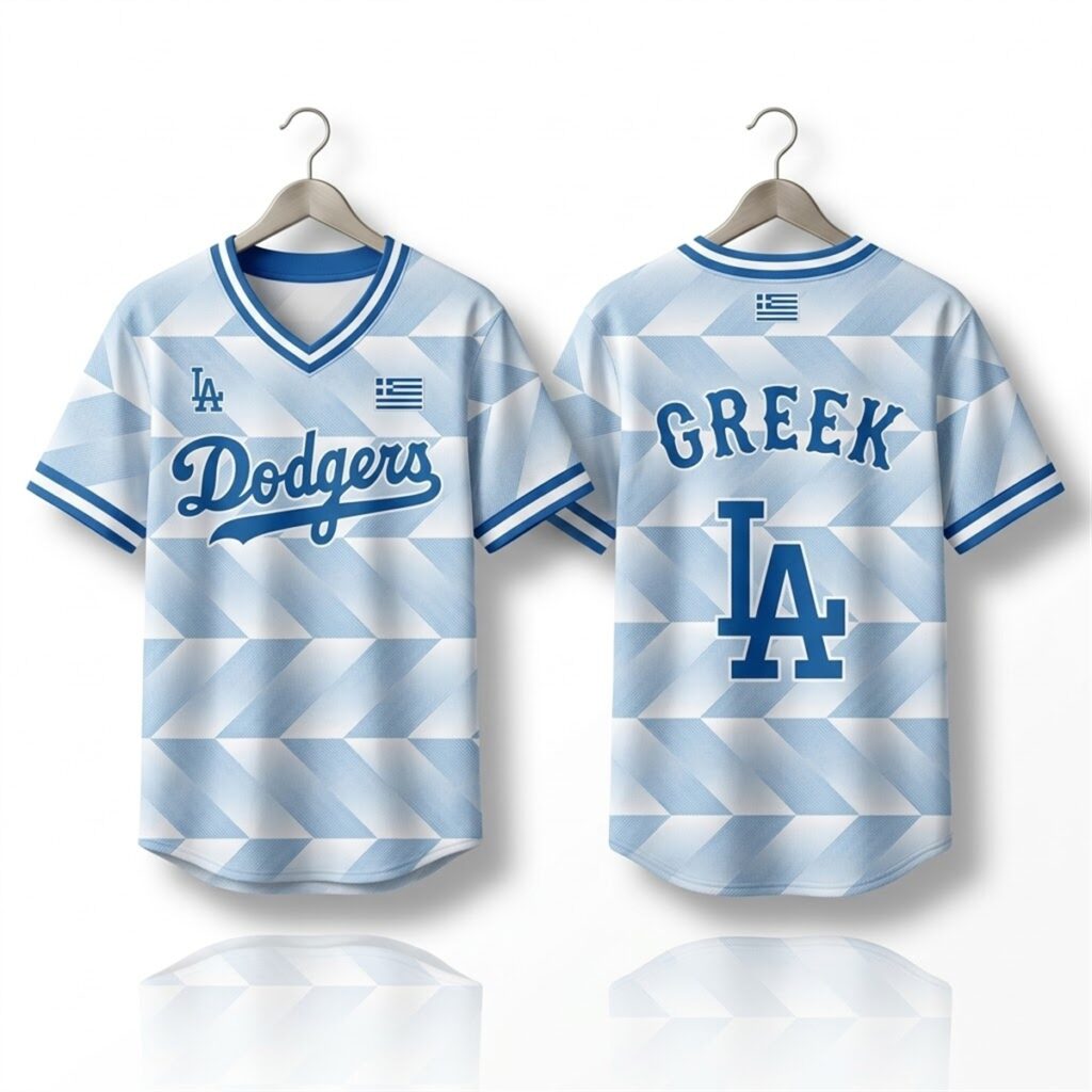 2026 LA Dodgers Greek American Celebration Jersey 9 2026 LA Dodgers Greek American Celebration Jersey 1