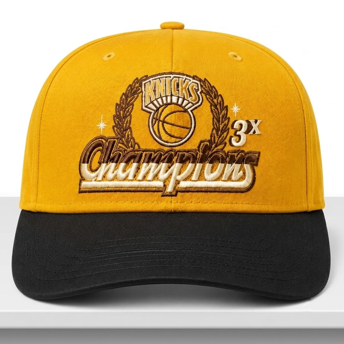 2026 NY Knicks 3x Champions Gold Hat 1 2026 NY Knicks 3x Champions Gold Hat 1