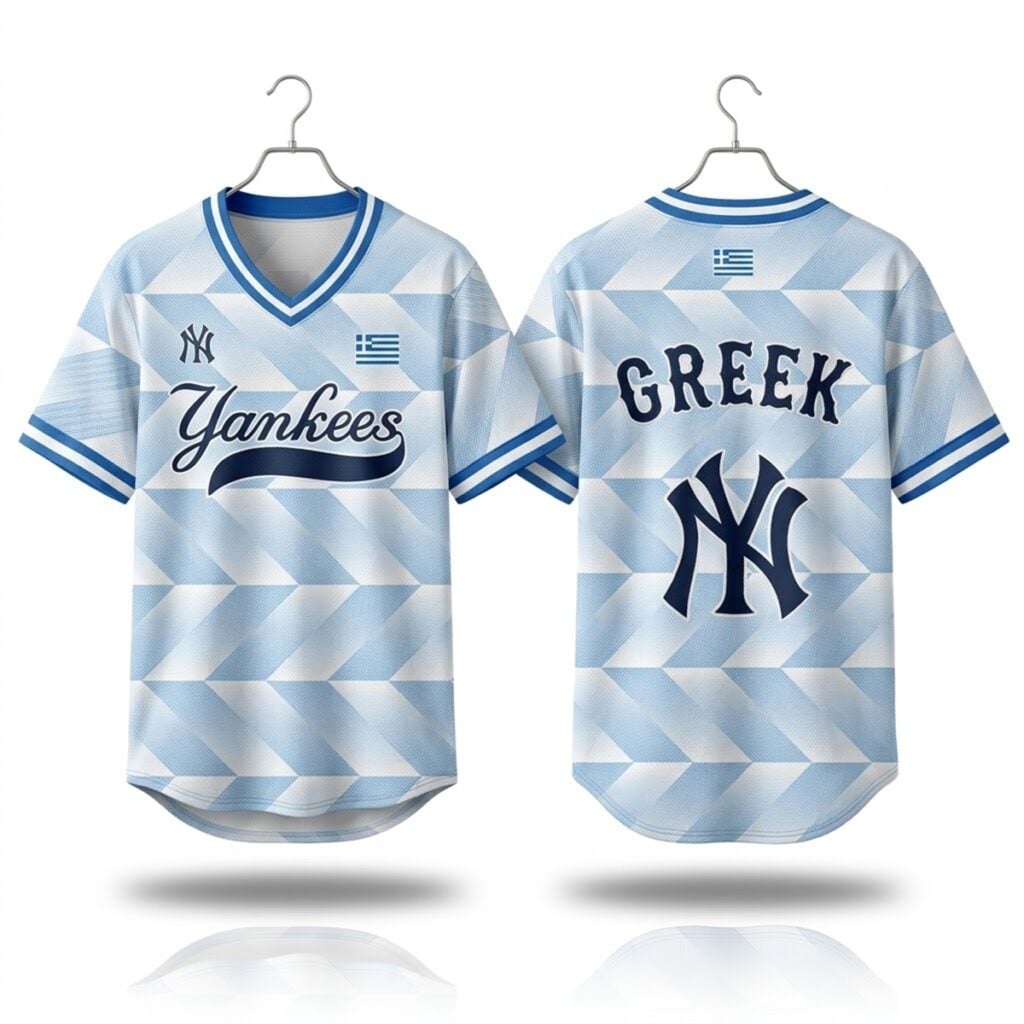 2026 NY Yankees Greek American Celebration Jersey 1