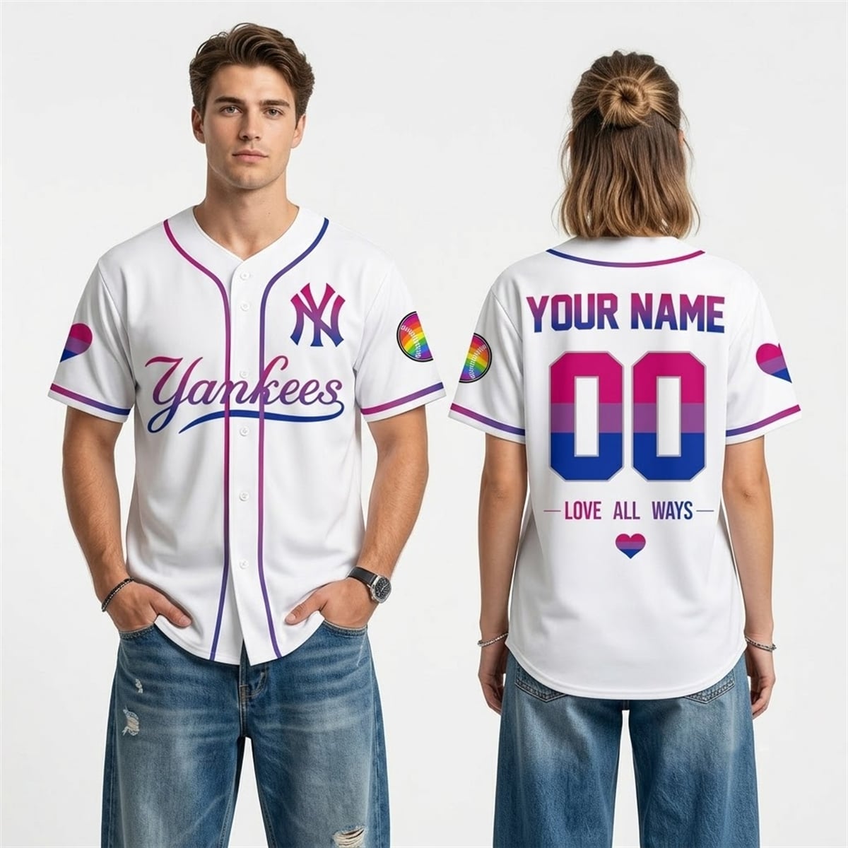 2026 NY Yankees Love All Way Pride Month Jersey 2 2026 NY Yankees Love All Way Pride Month Jersey 2