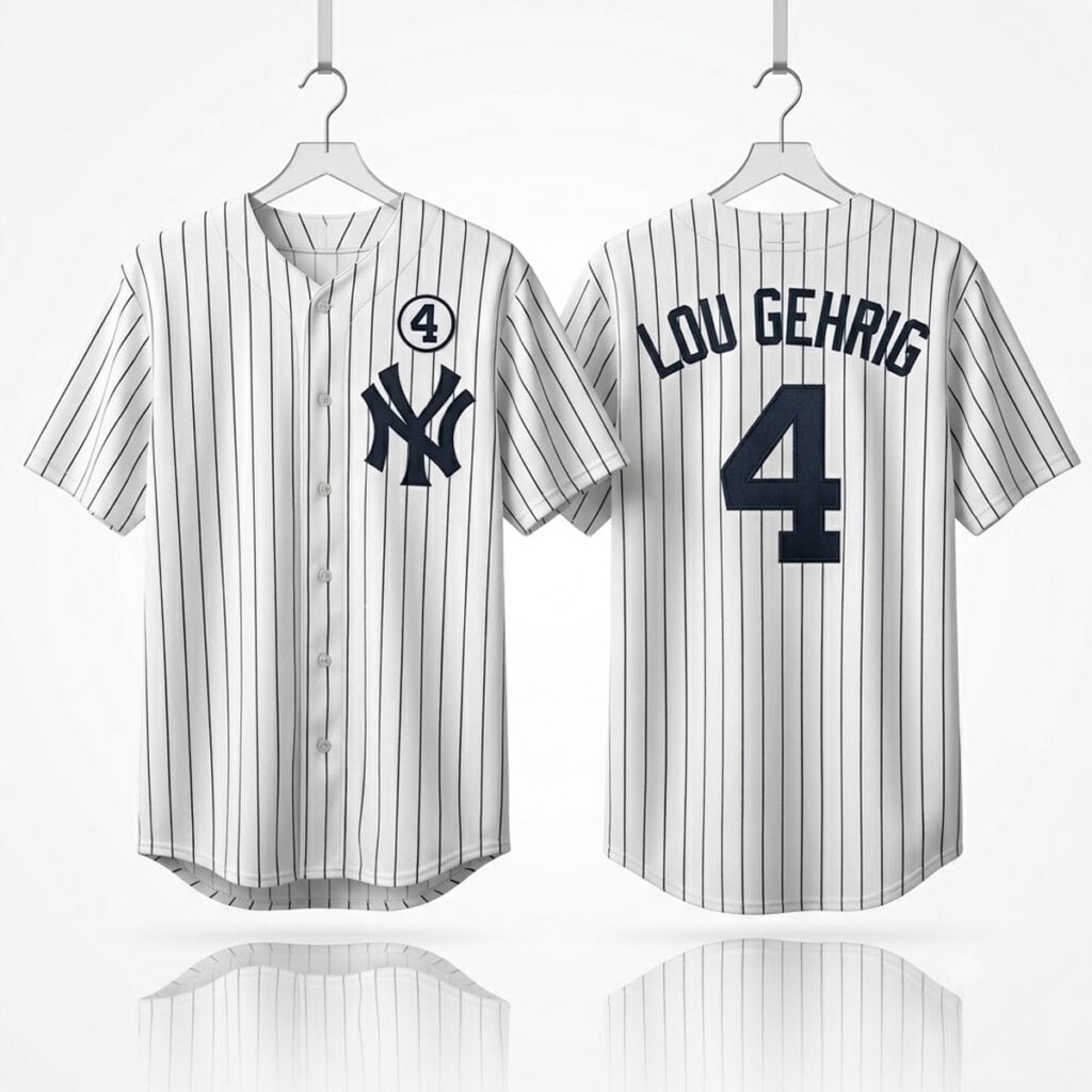 2026 NY Yankees Number 4 ALS Lou Gehrig Day Jersey 3