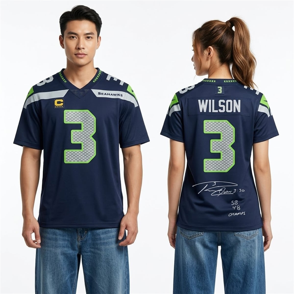 2026 Seahawks Russell Wilson 3 Signature Jersey 2 2026 Seahawks Russell Wilson 3 Signature Jersey 2