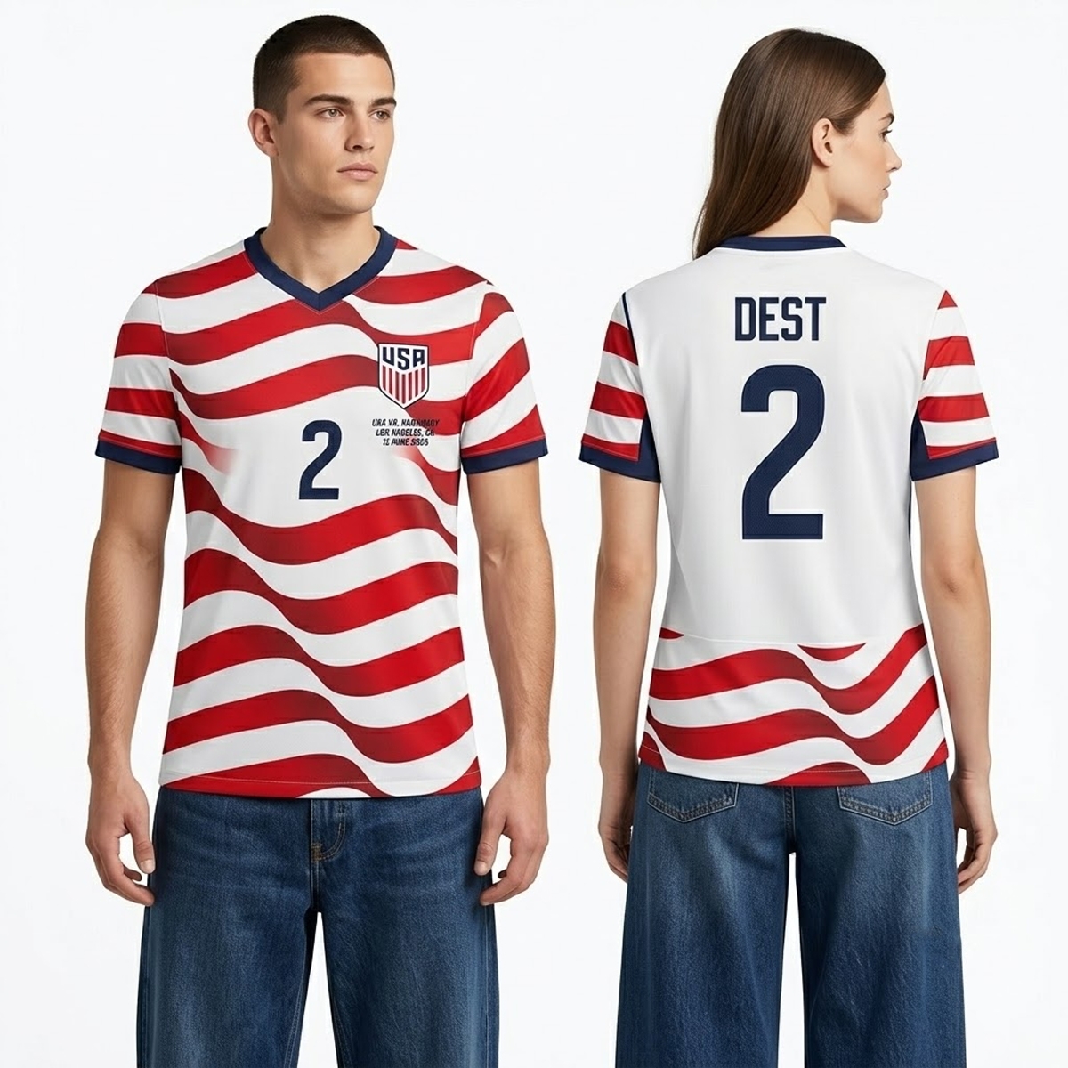 2026 USMNT USA Vs Paraguay Los Angeles Sergino Jersey 2 2026 USMNT USA Vs Paraguay Los Angeles Sergino Jersey 2