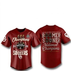 Oklahoma Baseball 2026 College World Series National Champions Boomer Sooner Jersey 1