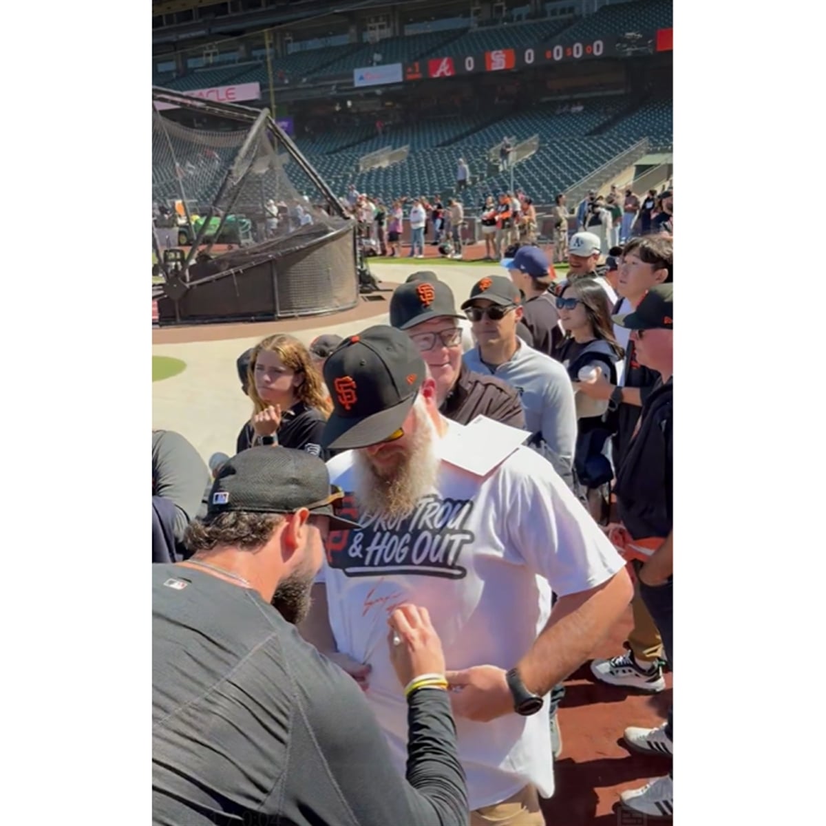 7 Bryce Eldridge SF Giants Drop Trou Hog Out Shirt