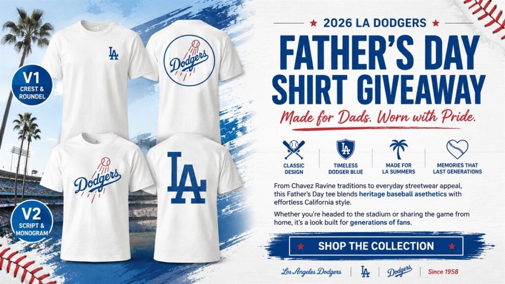 Classic Heritage Meets Game Day Tradition An Inside Look at the 2026 LA Dodgers Father's Day Shirt