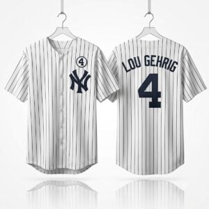 2026 NY Yankees Number 4 ALS Lou Gehrig Day Jersey 3