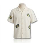 David Tennant Ecru Flower Hawaiian Shirt