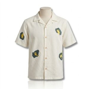David Tennant Ecru Flower Hawaiian Shirt 1
