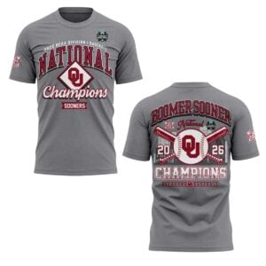 Sooners 2026 Baseball Mens College World Series Champions Shirt 1