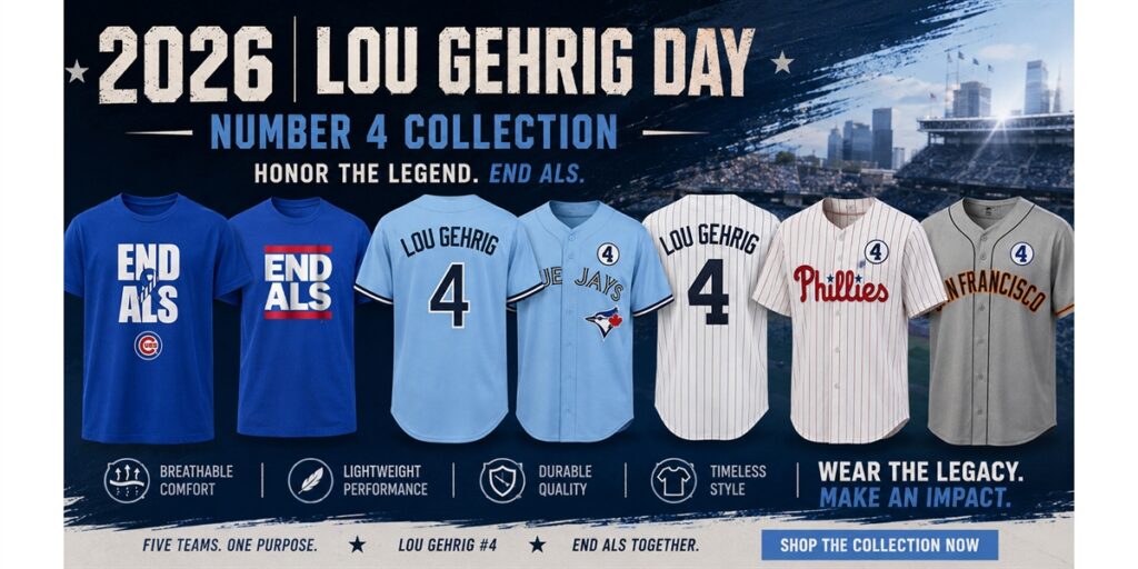 Level Up Your 2026 Season Style With the Ultimate Lou Gehrig Day Number 4 Baseball Collection
