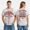 Oklahoma Baseball 2026 National Champions Wooden Bat Diamond Sooners Jersey 2