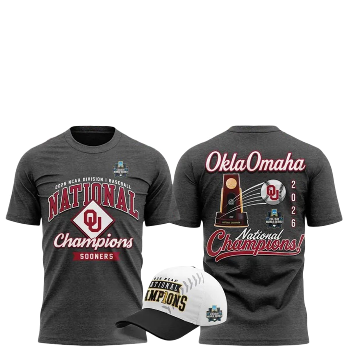 Oklahoma Sooners Crimson 2026 Baseball National Champions OklaOmaha Shirt 1 Oklahoma Sooners Crimson 2026 Baseball National Champions Shirt 1