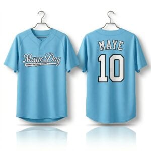 2026 Patriots Drake Maye MayeDay Celebrity Softball Classic Jersey 1