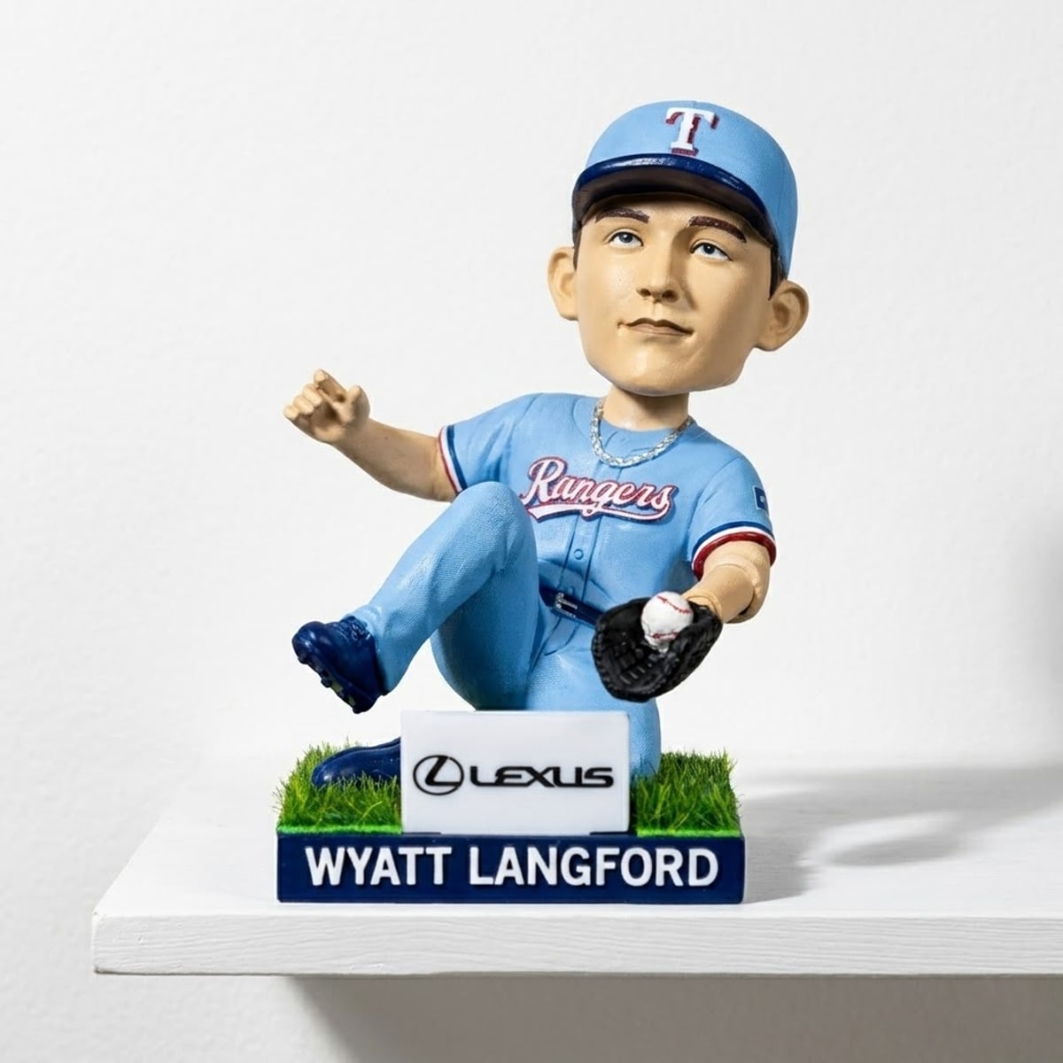 Rangers Wyatt Langford Sliding Catch Bobblehead 2026 Giveaway 1 Rangers Wyatt Langford Sliding Catch Bobblehead 2026 Giveaway 1