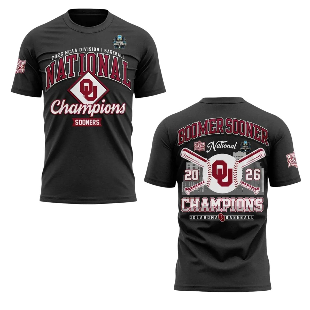 Sooners 2026 Baseball Men's College World Series Champions Shirt 2 Sooners 2026 Baseball Mens College World Series Champions Shirt 2