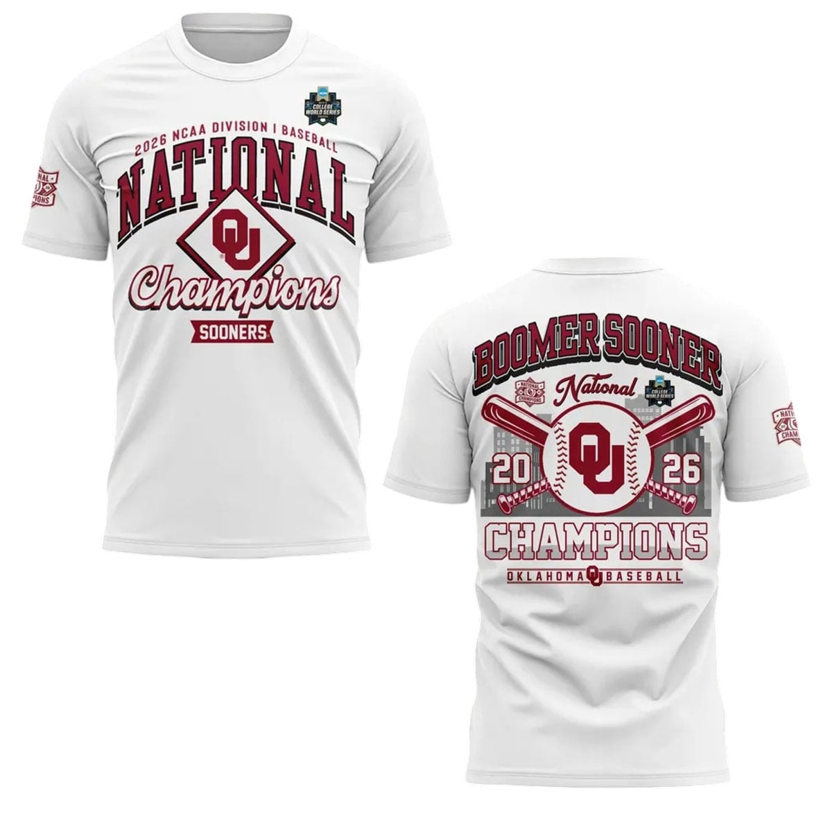 Sooners 2026 Baseball Men's College World Series Champions Shirt 3 Sooners 2026 Baseball Mens College World Series Champions Shirt 4