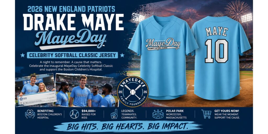 Where to Buy the 2026 Patriots Drake Maye MayeDay Celebrity Softball Classic Jersey