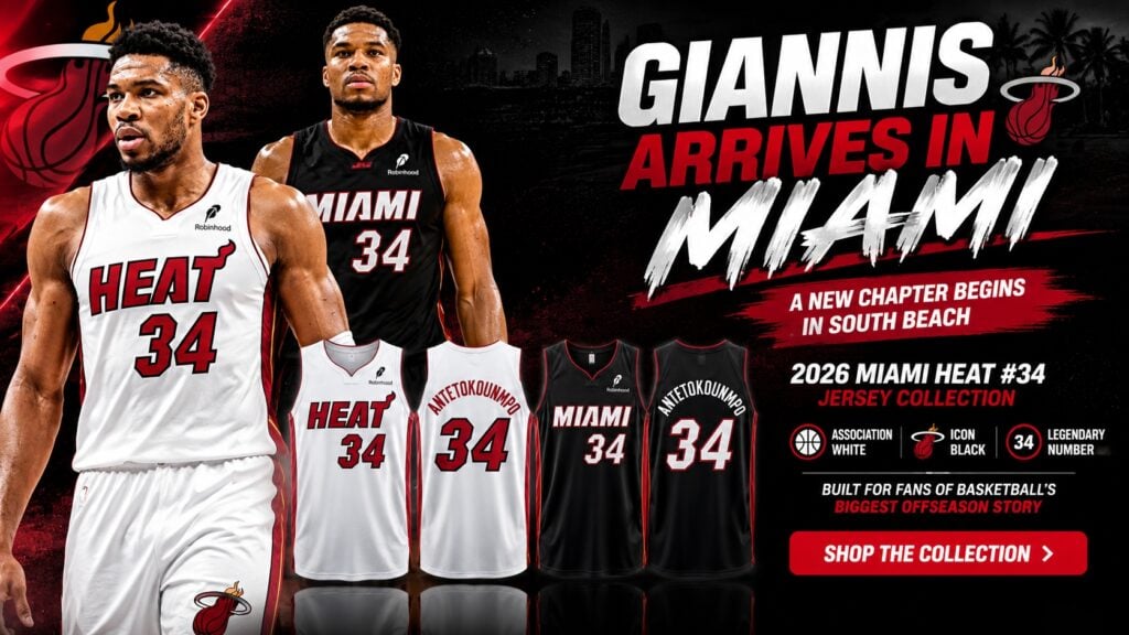 Where to buy this 2026 Miami Heat Giannis Antetokounmpo Jersey