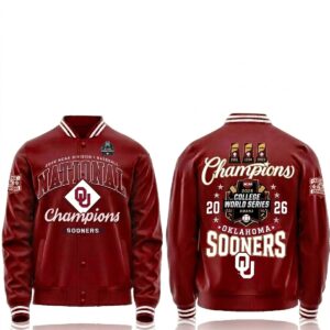 2026 Oklahoma Baseball National 3 Times Champions MCWS Jacket 2