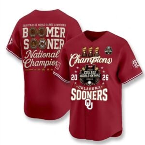 Oklahoma Baseball 2026 WSC Boomer Sooner National Champions SEC Jersey 1