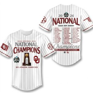 2026 Oklahoma Sooners National Champions Coach Skip Johnson Jersey 1