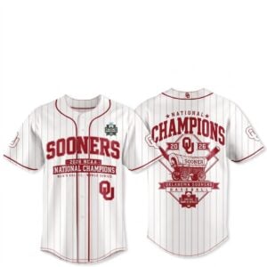 Oklahoma Baseball 2026 National Champions Mens College World Series Jersey 1