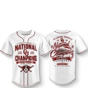 Oklahoma Snooners Baseball 2026 National Champions Jersey 1