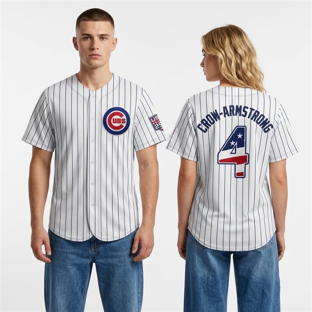 2026 Cubs Crow Armstrong Celebrating USA 250th Jersey 2 2026 Cubs Crow Armstrong Celebrating USA 250th Jersey 2