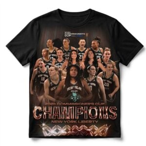 NY Liberty 2026 Commissioners Cup Champions Shirt 1