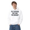 Drake Do It Because They Said You Couldn't Shirt 9 6 Drake Do It Because They Said You Couldnt Hoodie
