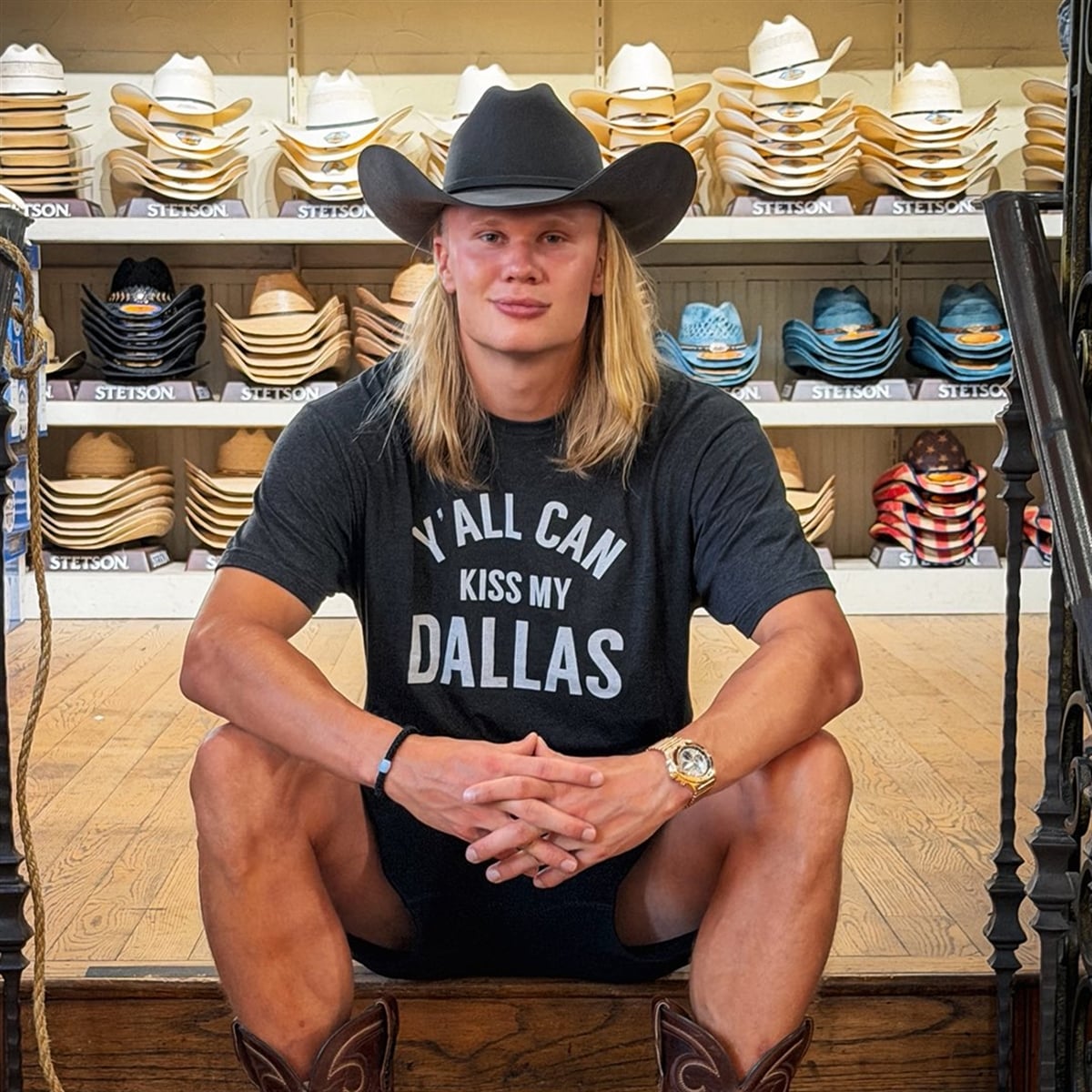 8 Erling Haaland Y'all Can Kiss My Dallas Shirt