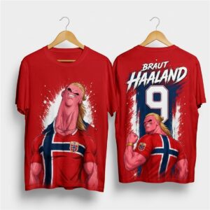 2026 Braut Haaland Norway Majin Buu Meme Shirt 4