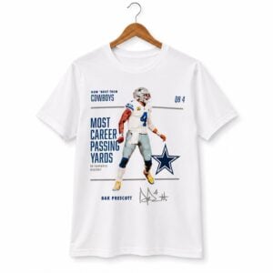 1 2026 Dak Prescott Most Career Passing Yards In Cowboys History Shirt