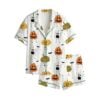 Cute Halloween Pumpkin Smiling Characters Pajama Set 1
