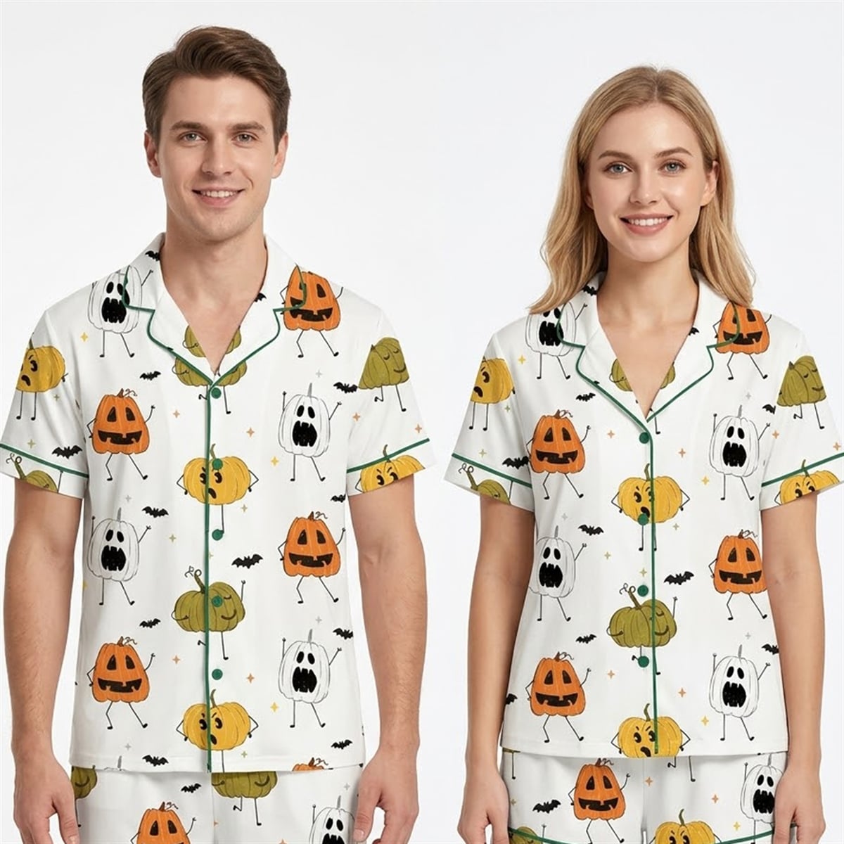 Cute Halloween Pumpkin Smiling Characters Pajama Set 3 Cute Halloween Pumpkin Smiling Characters Pajama Set 3