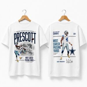 Dak Prescott Another Franchise Record Broken Most Career Passing Yards Shirt 1